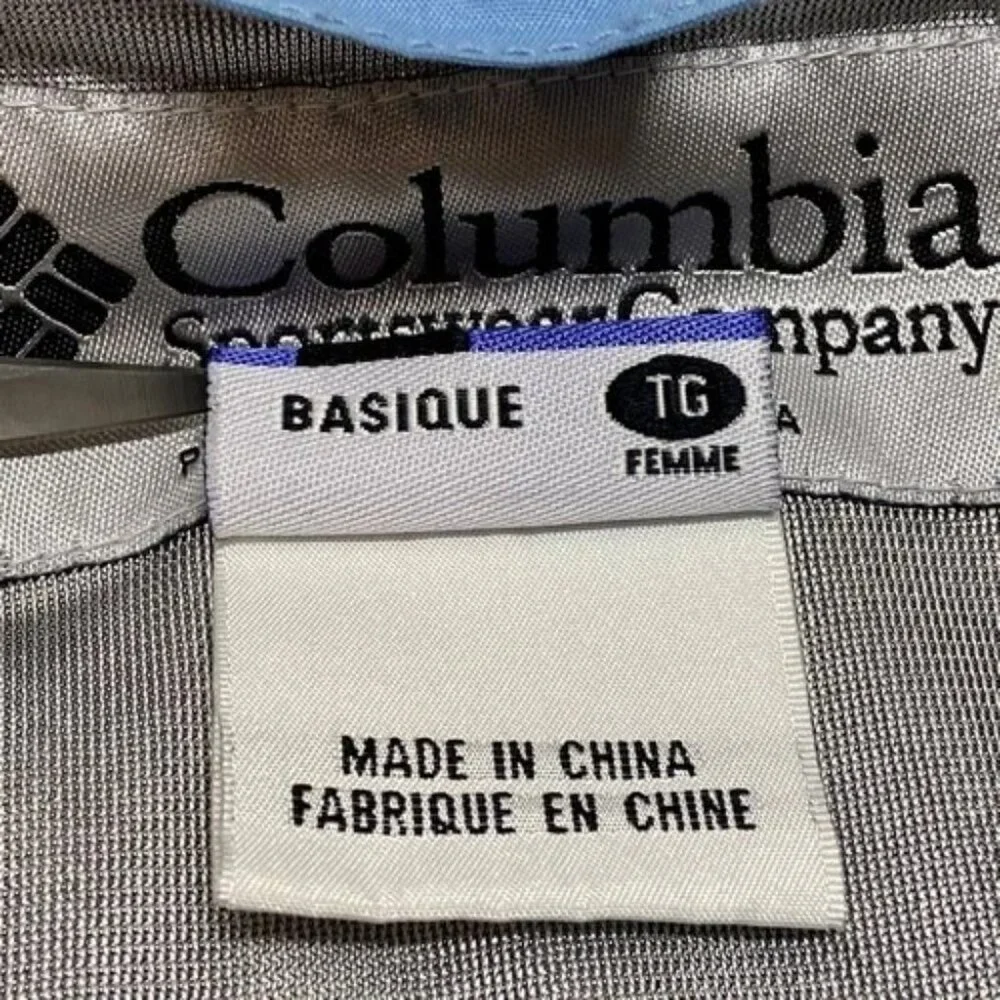 Columbia‎ Ski Jacket Women's XL Light Blue Core Interchange Hooded Winter Coat